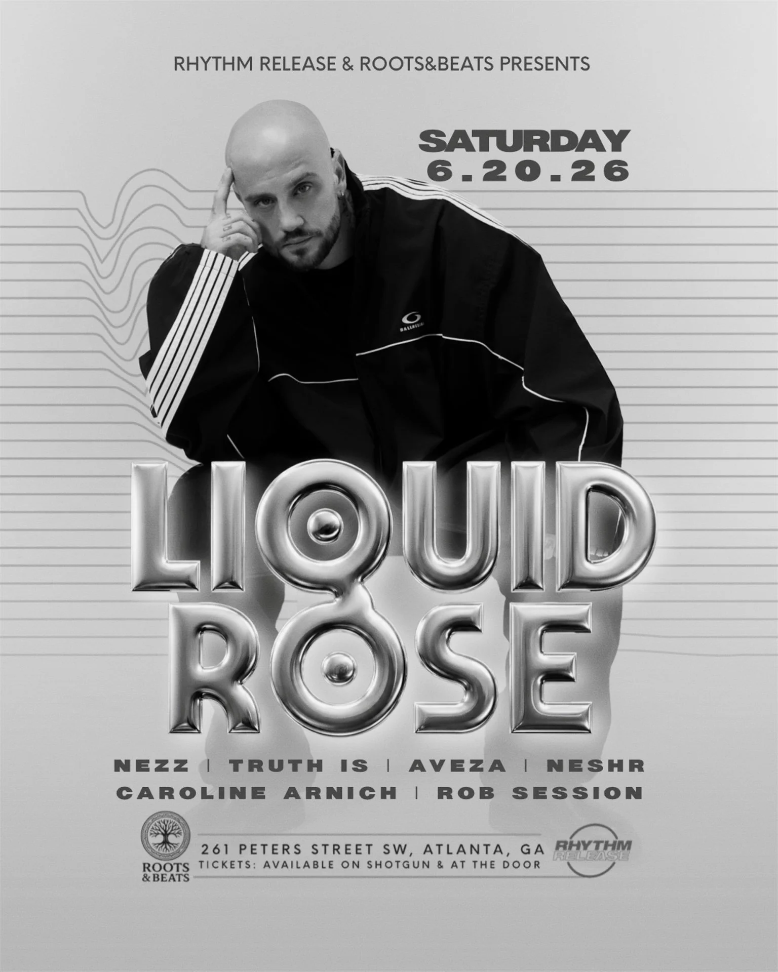 Rhythm Release: Liquid Rose at Roots and Beats Saturday Jun 20, 2026