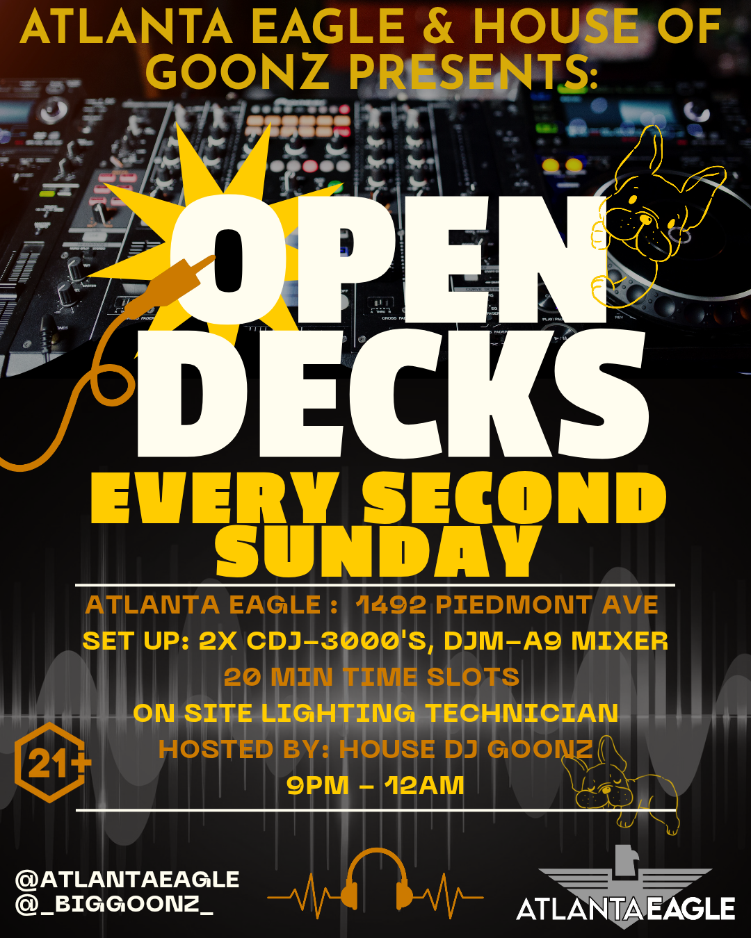 House of Goonz: Open Decks at Atlanta Eagle Sunday, May 10, 2026