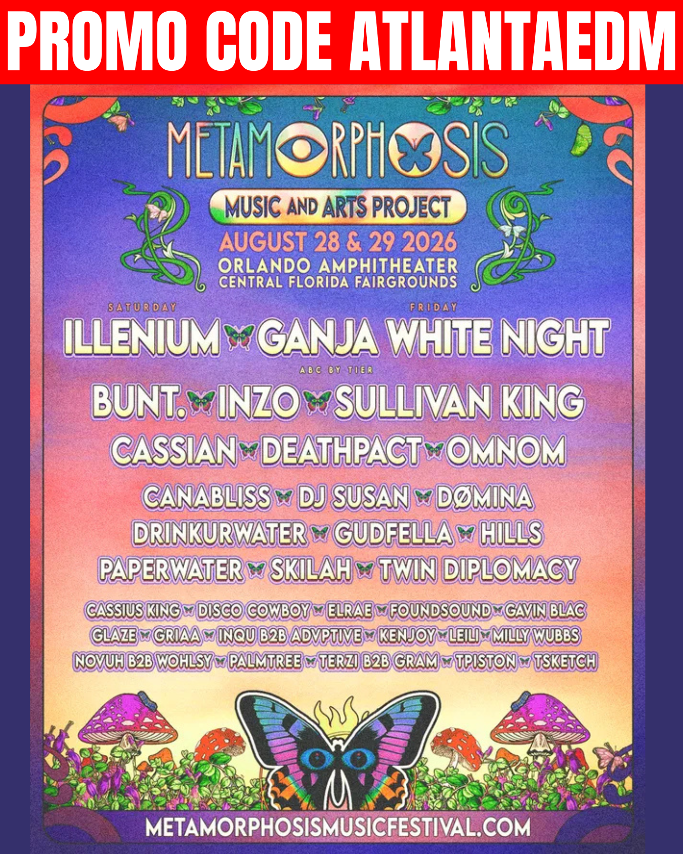 Metamorphosis Music and Arts Project in Orlando, FL Aug 28-29, 2026