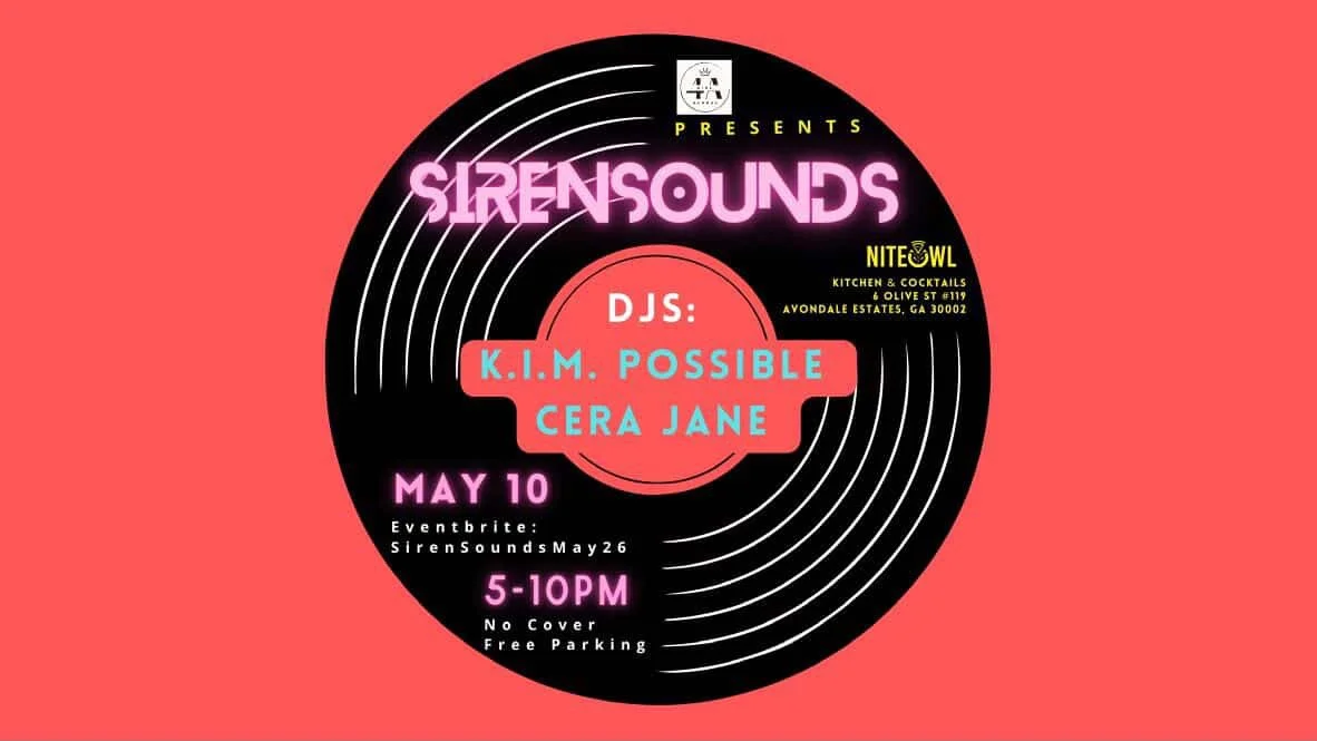 Siren Sounds: Cera Jane, K.I.M. Possible at NiteOwl Kitchen Sunday, May 10, 2026
