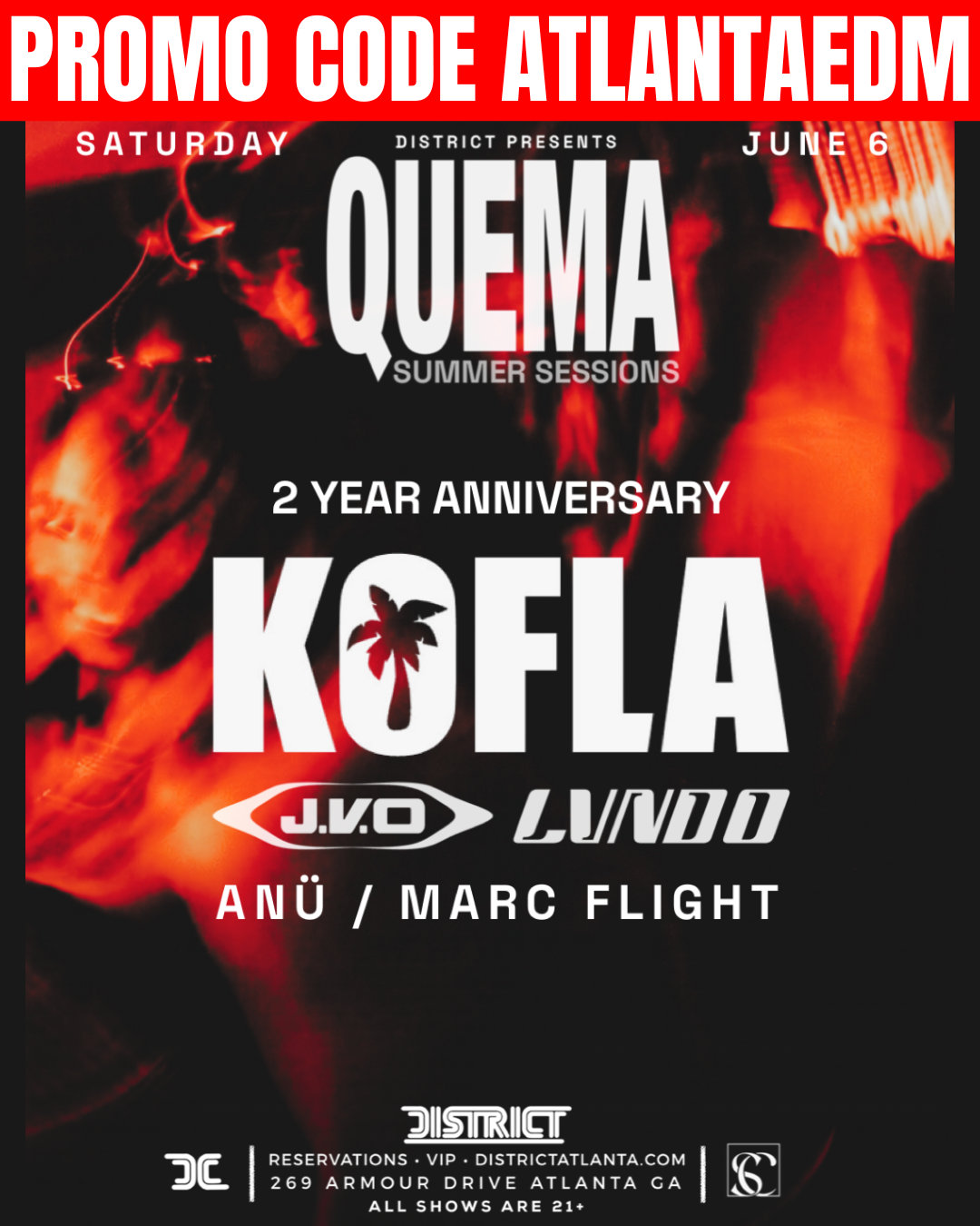 Quema Summer Sessions Vol 1 at District Saturday, Jun 6, 2026