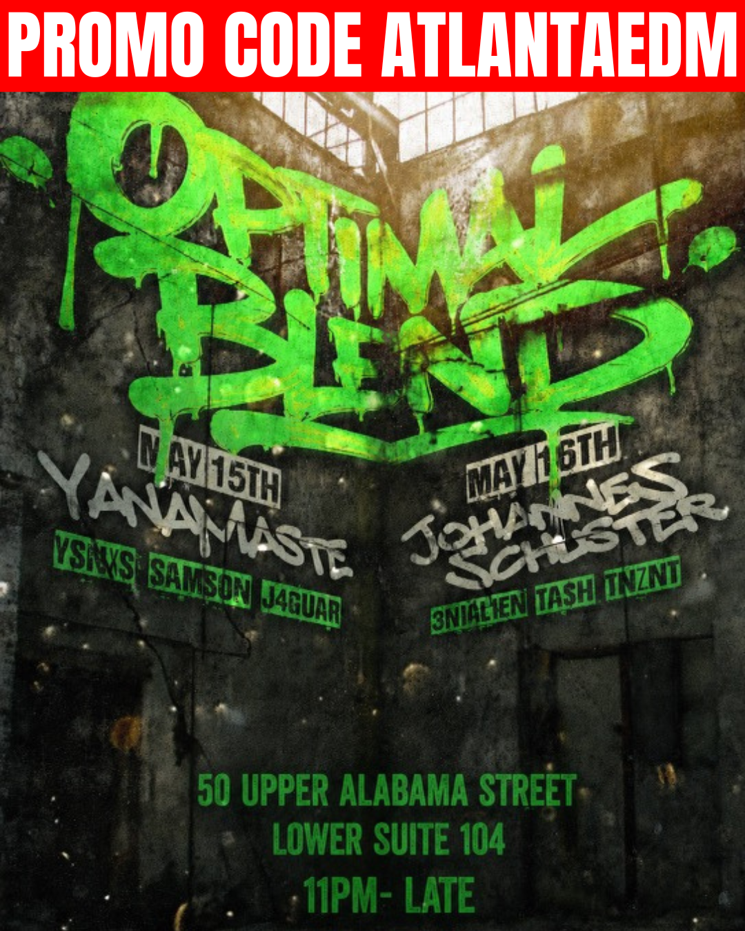 Twisted Lines: Optimal Blend at Underground Atlanta Friday + Saturday, May 15-16, 2026