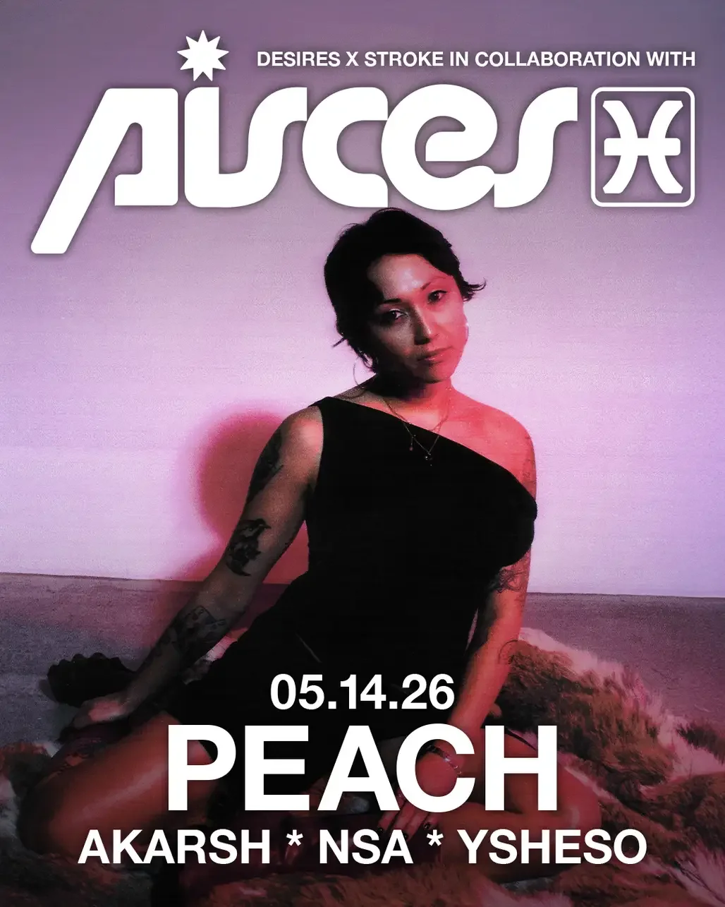 Peach at Pisces Thursday, May 14, 2026