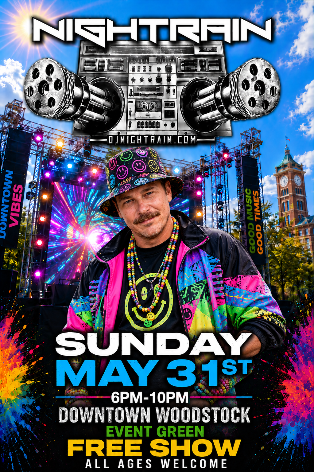 Mickey Nightrain at Downtown Woodstock Sunday, May 31, 2026