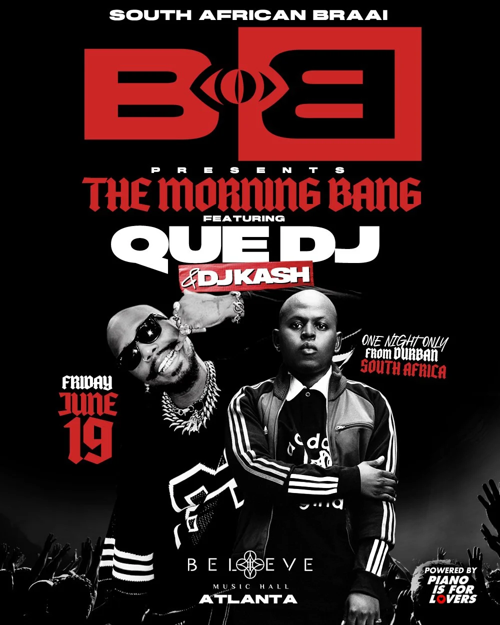 B.o.B ft Que DJ at Believe Music Hall Friday, Jun 19, 2026
