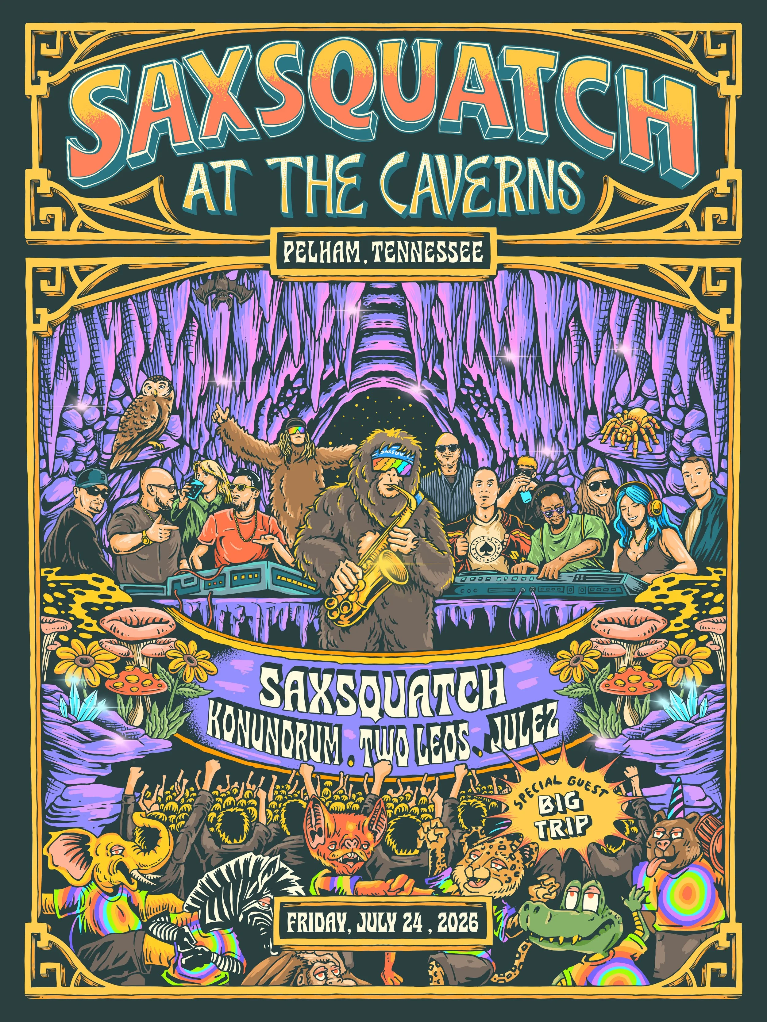 Saxsquatch at The Caverns Friday, Jul 24, 2026