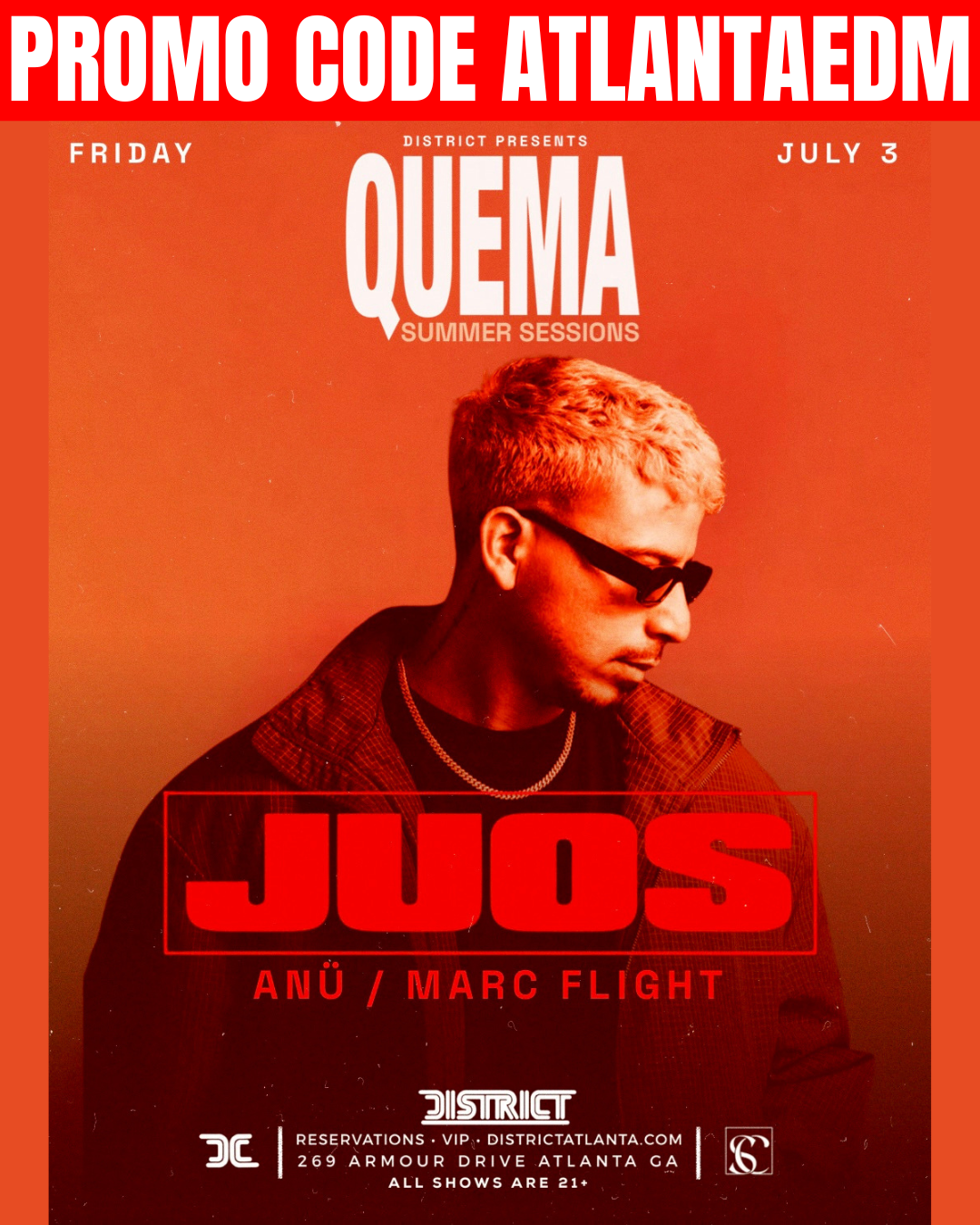 Quema Summer Sessions Vol 2 at District Friday, Jul 3, 2026