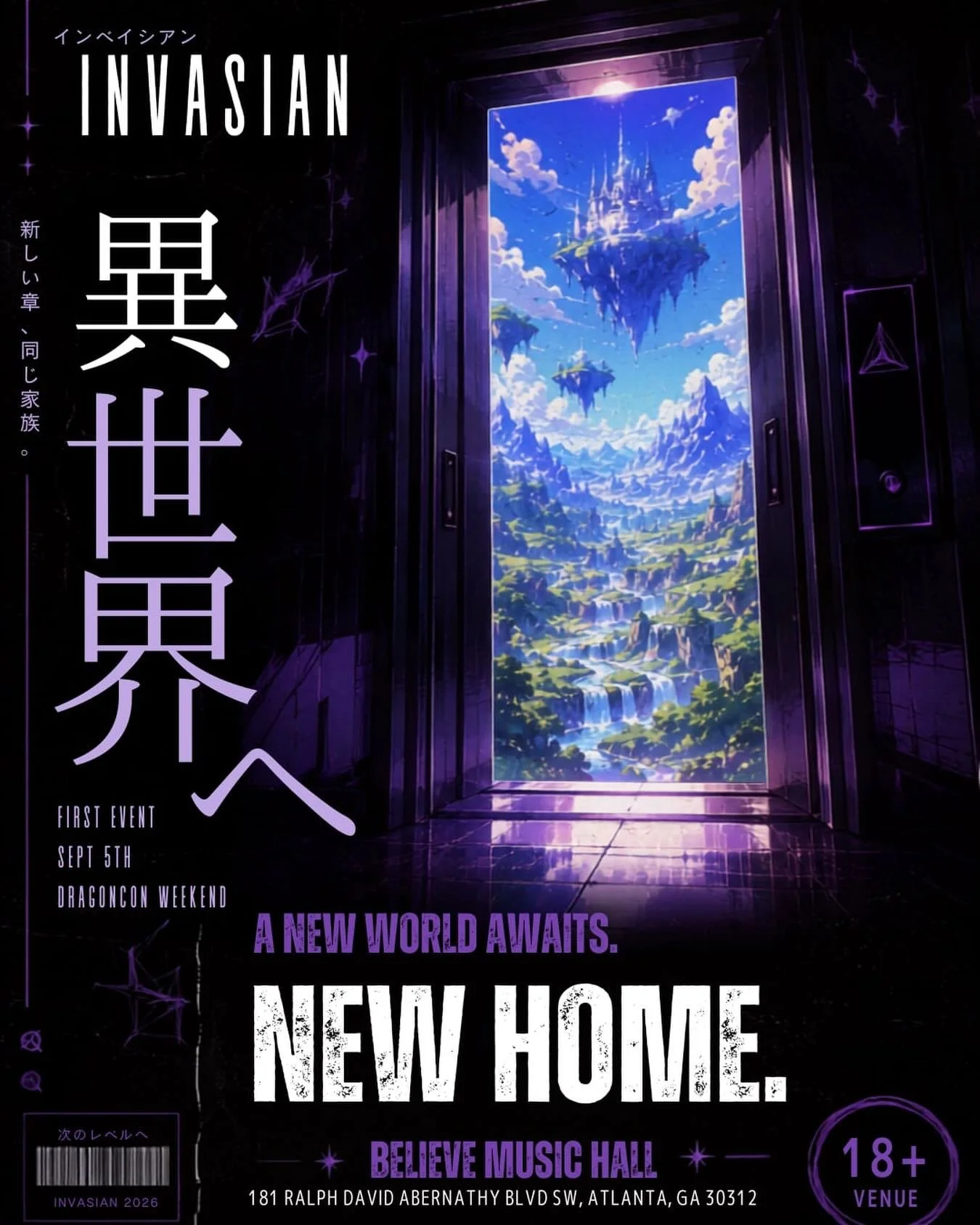 InvAsian: The Next Arc at Believe Music Hall Saturday, Sep 5, 2026