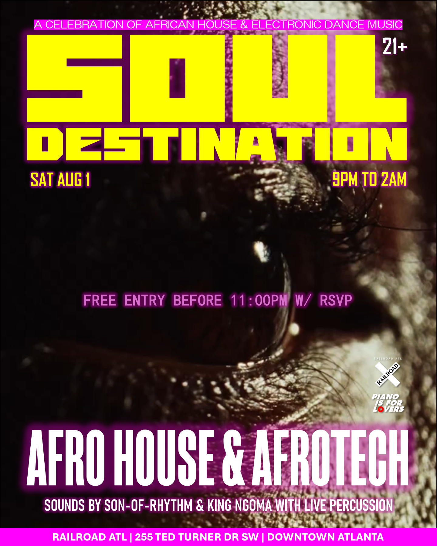 Soul Destination Afrohouse Party at Railroad Saturday, Aug 1, 2026