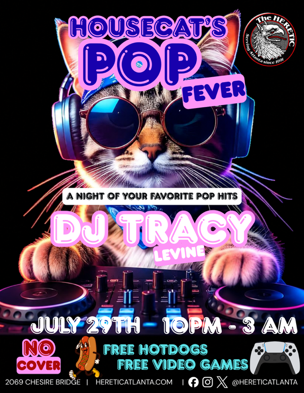 DJ Tracy Levine at Heretic Wednesday, July 29, 2026