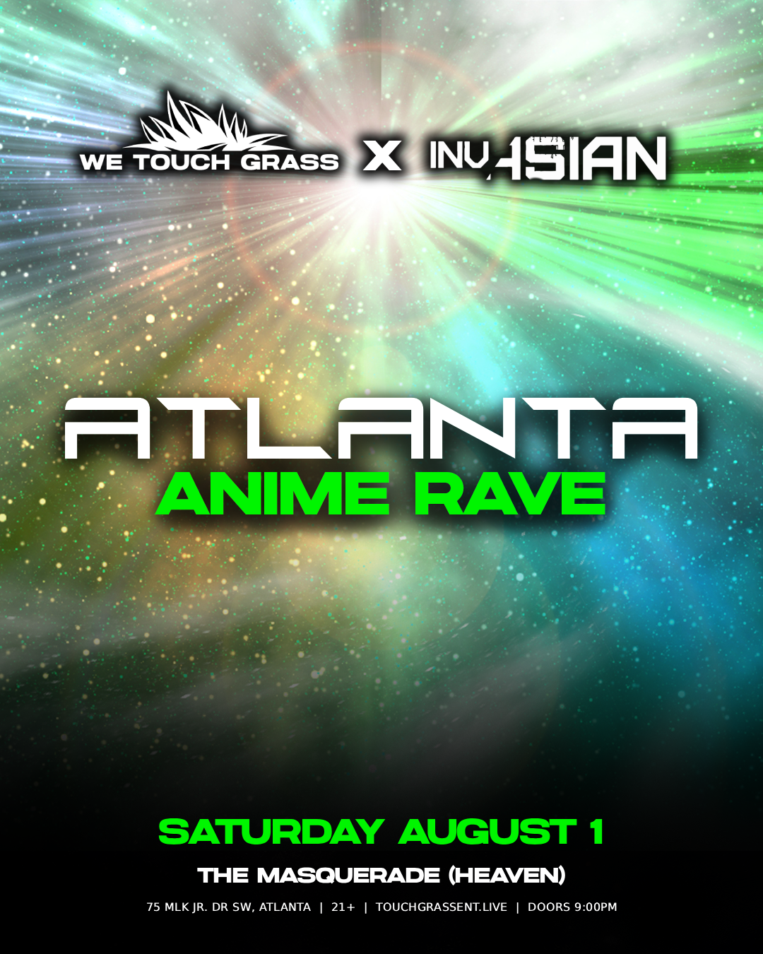 Wetouchgrass Presents: Anime Rave at The Masquerade Saturday, Aug 1, 2026