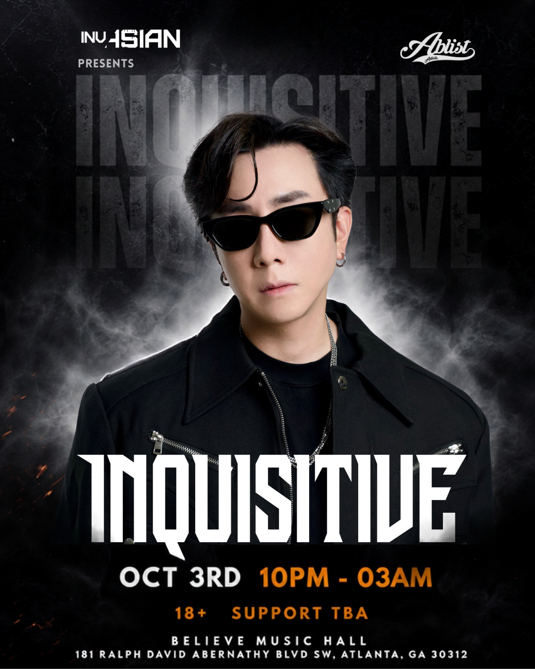 InvAsian x Iris Presents Inquisitive at Believe Music Hall Saturday, Oct 3, 2026