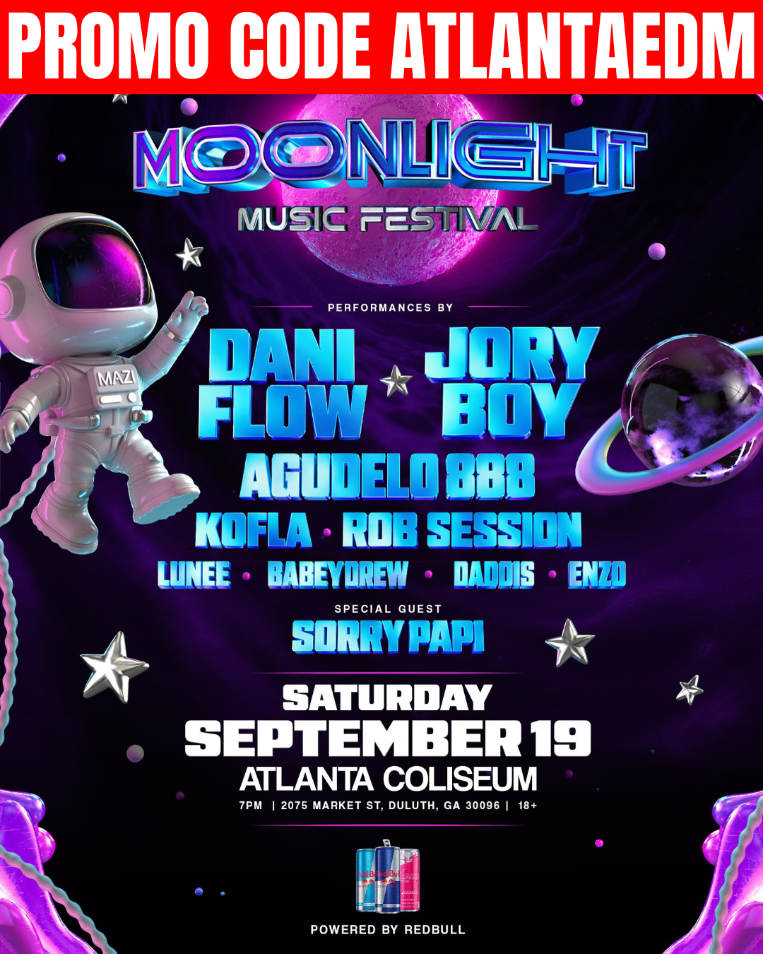 Moonlight Music Festival at the Atlanta Coliseum Saturday, Sep 19, 2026