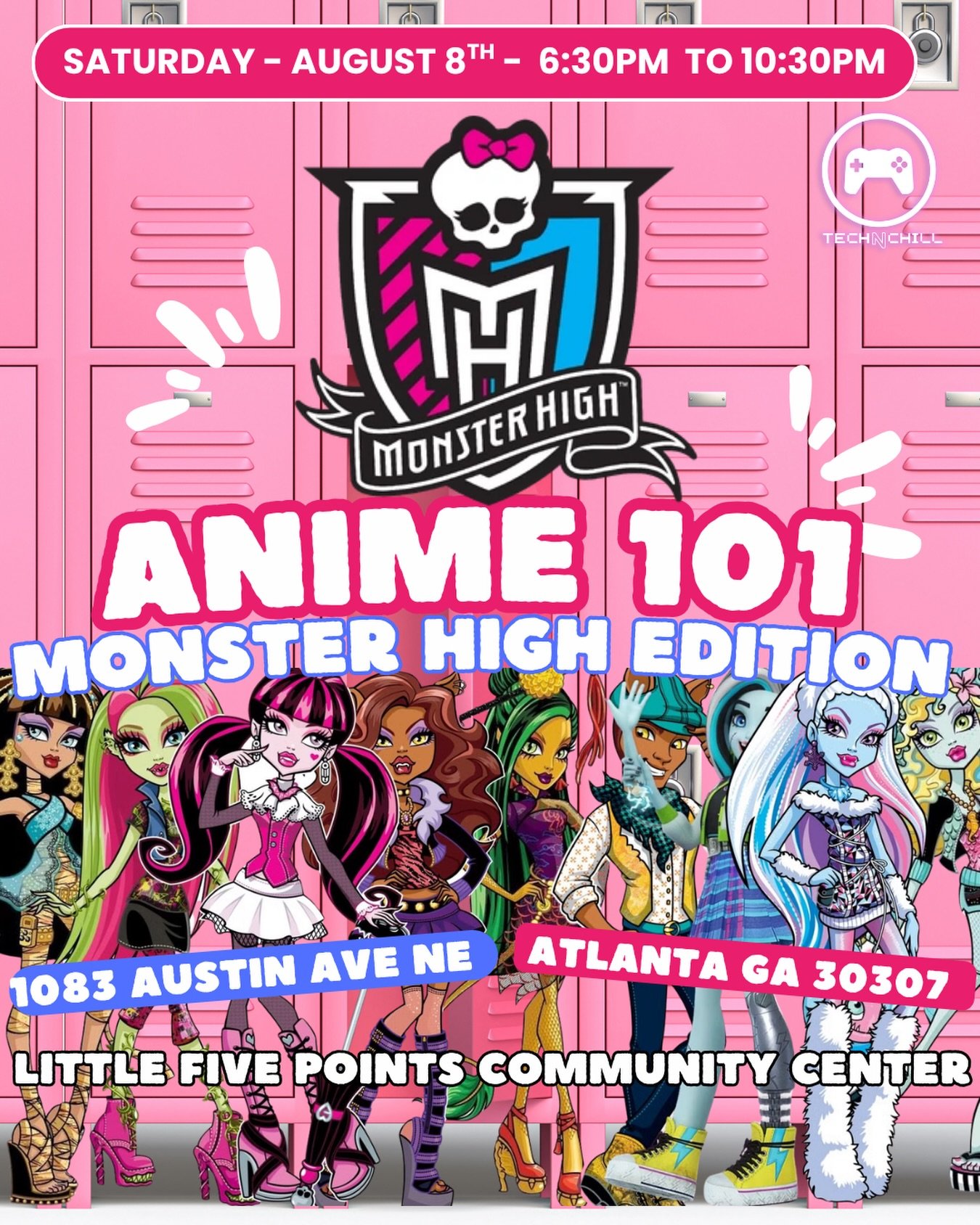 Technchill Anime 101 at Little 5 Points Community Center Saturday, Aug 8, 2026