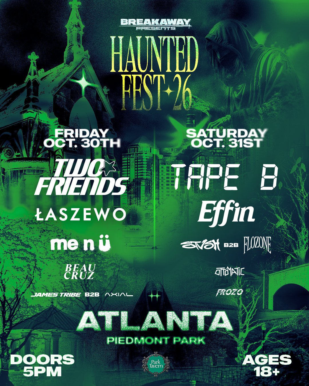 Breakaway: Haunted Fest at Piedmont Park Oct 30-31, 2026