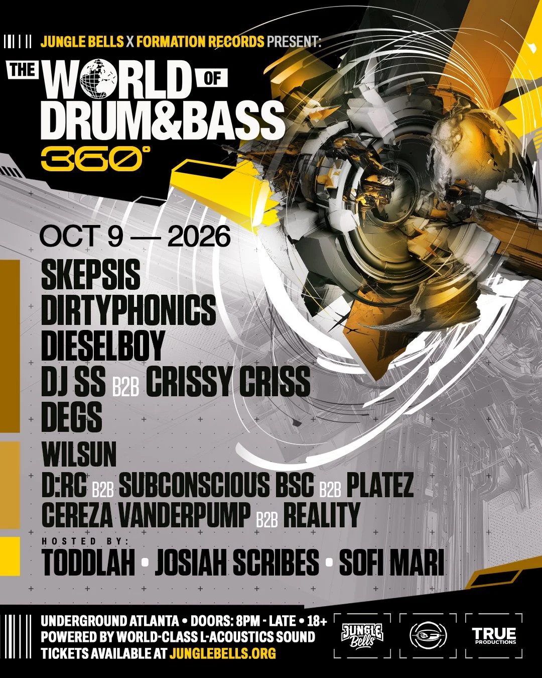 Jungle Bells: The World of Drum &amp; Bass at Underground Atlanta Friday, Oct 9, 2026