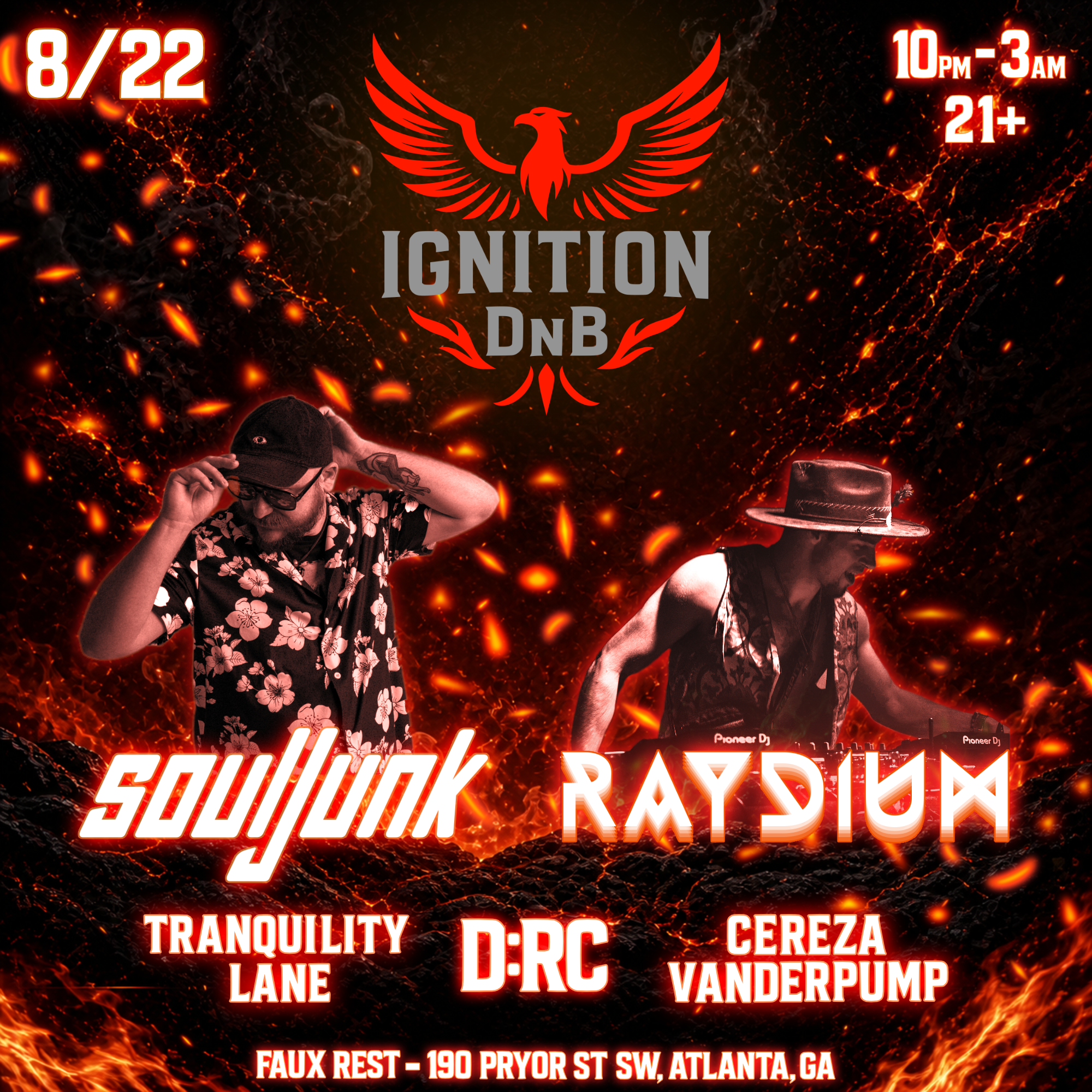 Ignition DNB at Faux Rest Saturday, Aug 22, 2026