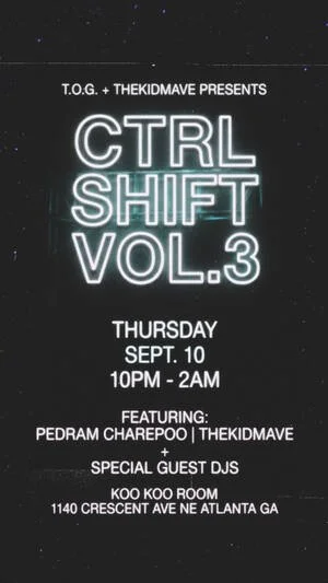 CTRLShift at Koo Koo Room Thursday, Sep 10, 2026