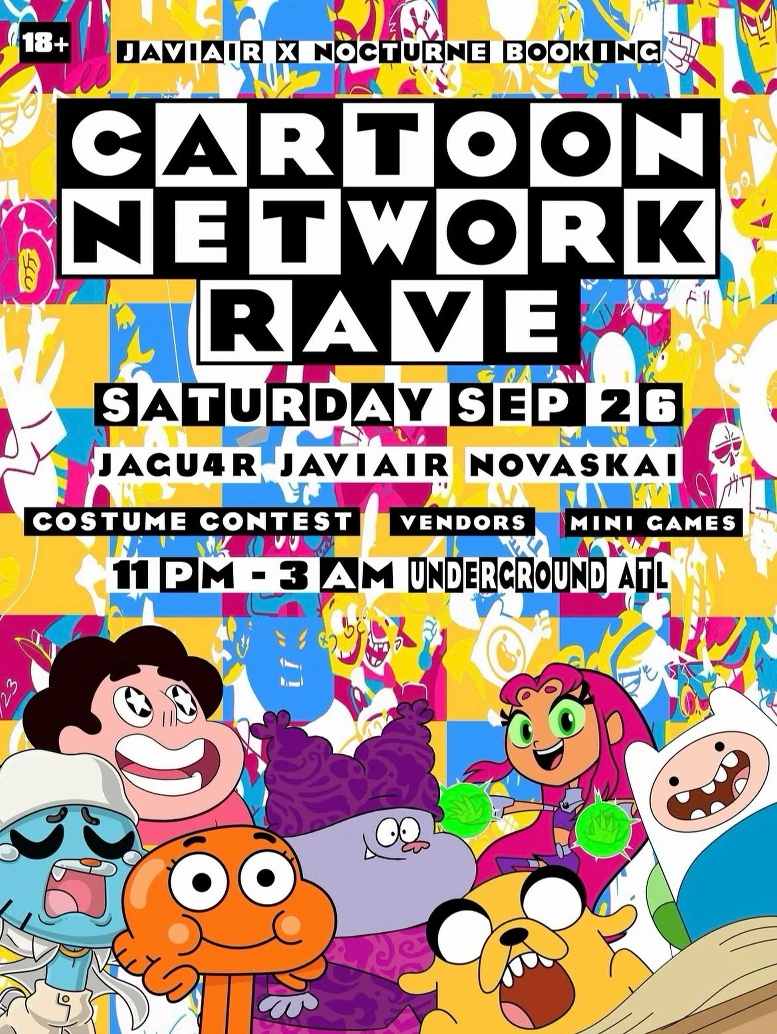 Cartoon Network Rave at Underground Atlanta Saturday, Sep 26, 2026