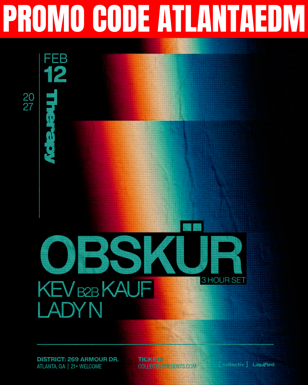Obskür at District Friday, Feb 12, 2027