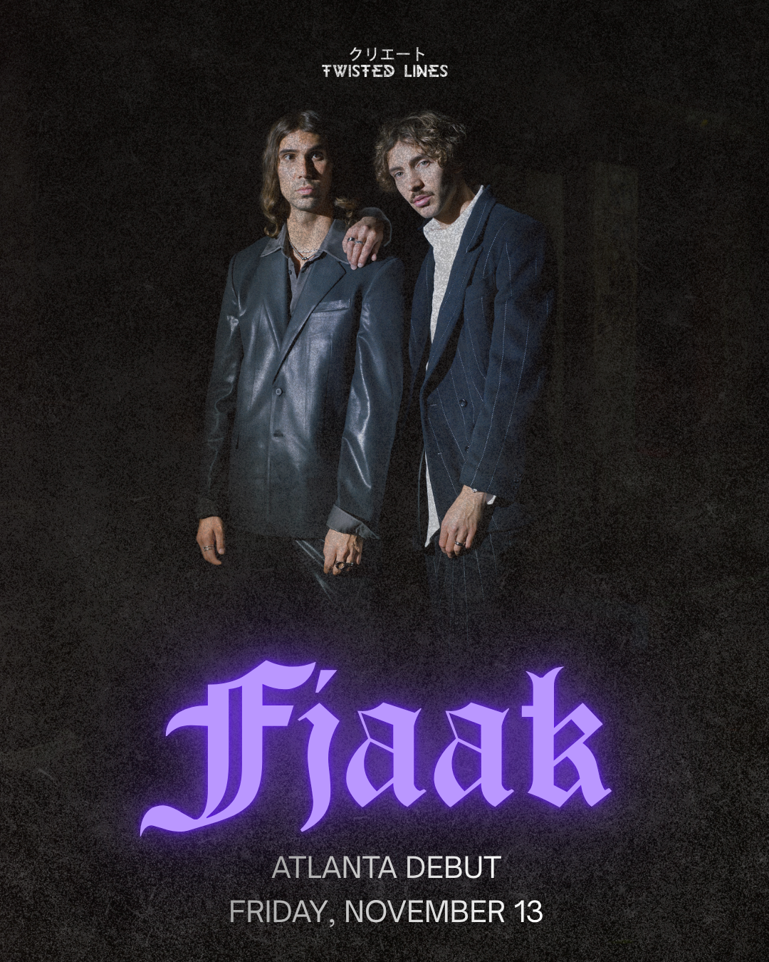Twisted Lines: Fjaak in Atlanta, GA Friday, Nov 13, 2026