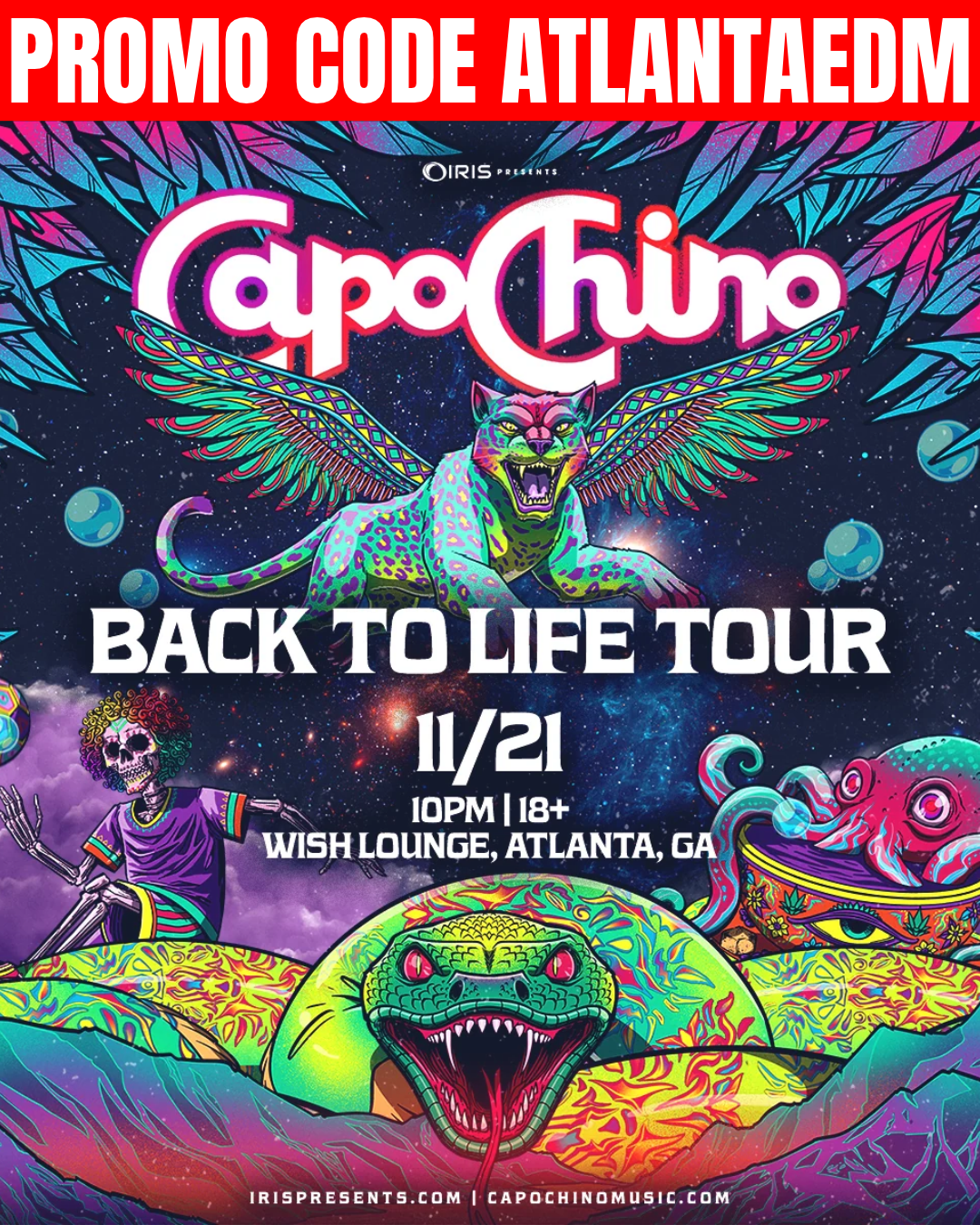 Capochino at Wish Lounge Saturday, Nov 21, 2026