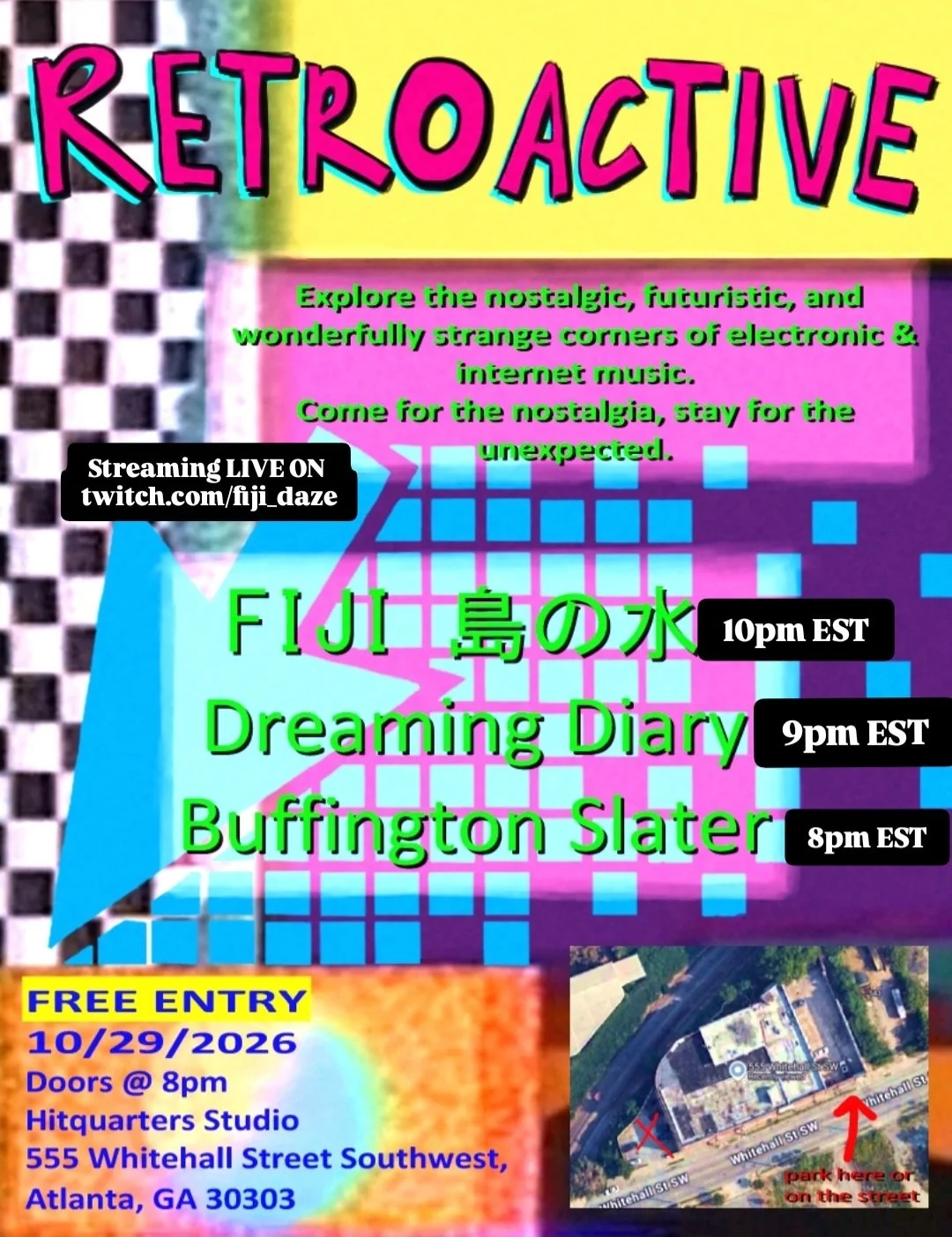 Retroactive at Hitquarters Studio Thursday, Oct 29, 2026