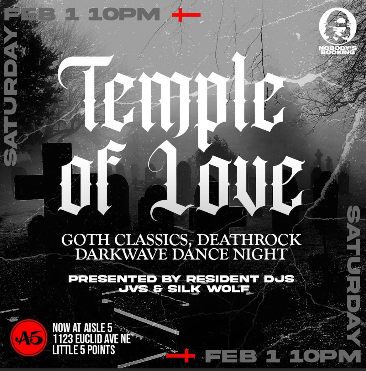 Temple of Love at Aisle 5, Saturday, Feb 1, 2025