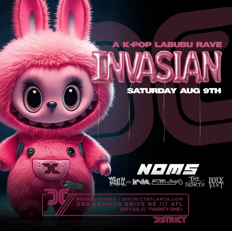 Labubu Match Rave InvAsian :K-Pop Labubu Rave at District Saturday, Aug 9, 2025 β Atlanta EDM