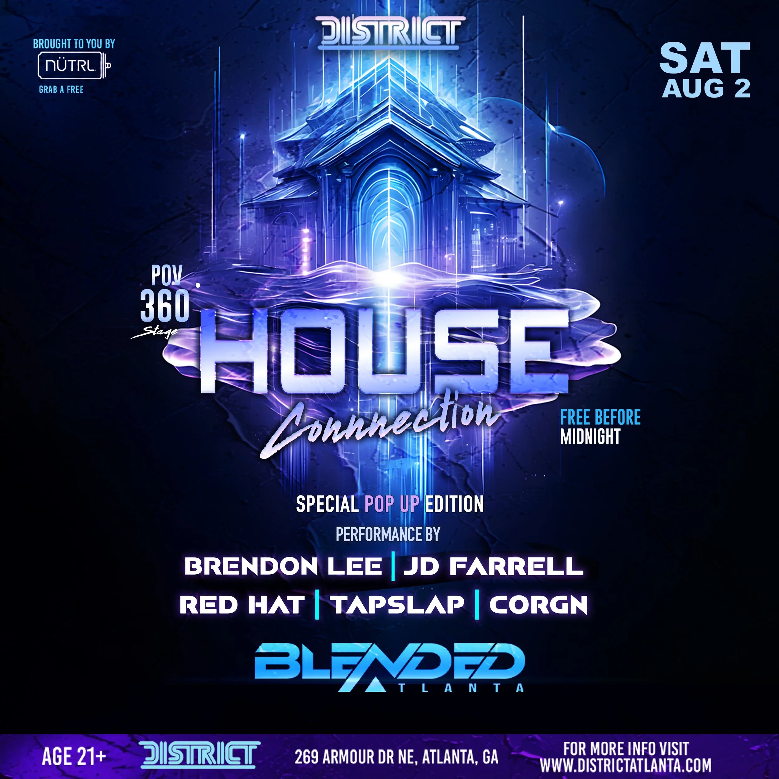 House Connection at District Saturday, Aug 2, 2025 — Atlanta EDM