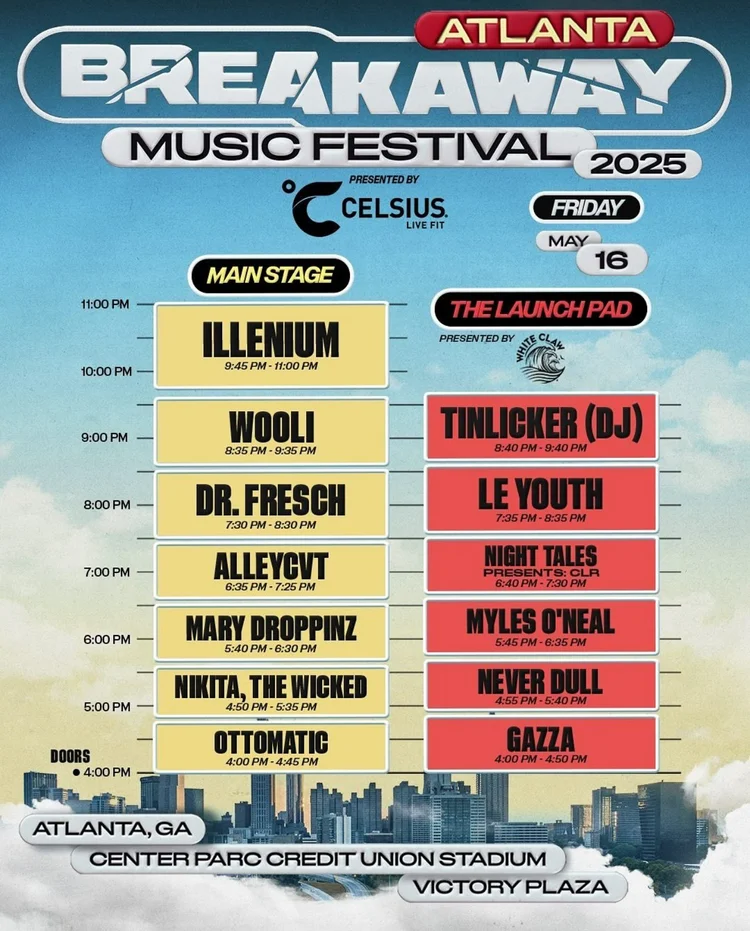Breakaway Music Festival at Center Parc Stadium May 16-17, 2025 ...