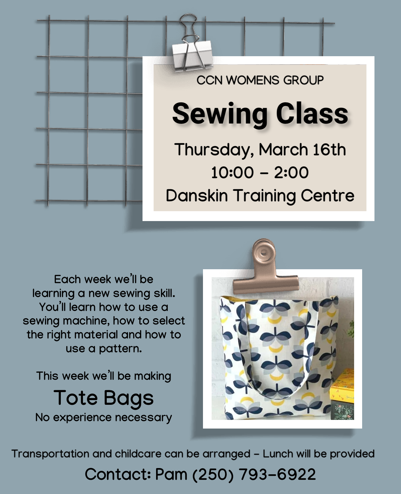 CCN Womens Group: Sewing Class 3