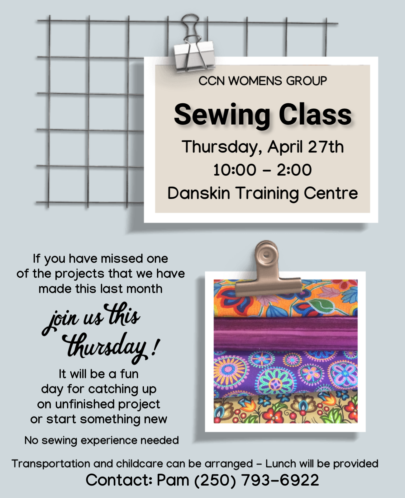 CCN Womens Group: Sewing Class