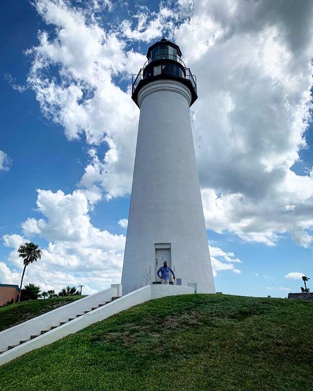 A Lighthouse keeper and his Lighthouse - Point Isabel Lighthouse Texas was built in 1852 - built to guide ships through the Brazos Santiago Pass to Port Isabel - &ldquo;If you are a lighthouse, you cannot hide yourself; if you hide yourself, you cann