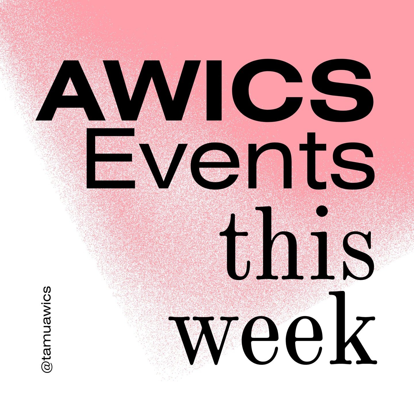 Here are all the events AWICS will be hosting this week! More information on each event is on the graphics above.

Tuesday March 19th 6:00 PM - 7:00 PM - Paycom Women in Tech Panel (virtual)💻 RSVP through the link in our &ldquo;Upcoming Events&rdquo