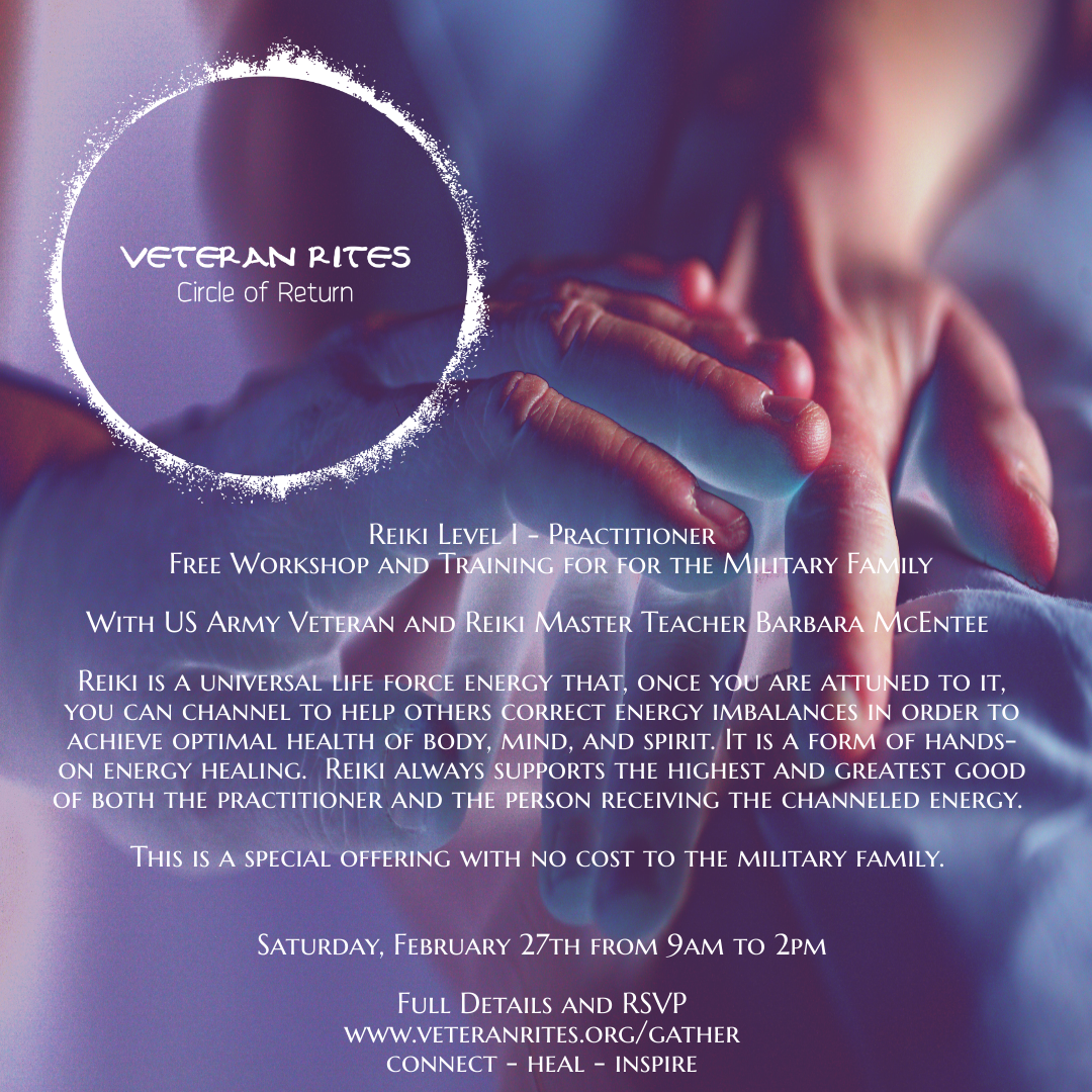 Reiki Level 1 - Free Workshop and Training for the Military Family