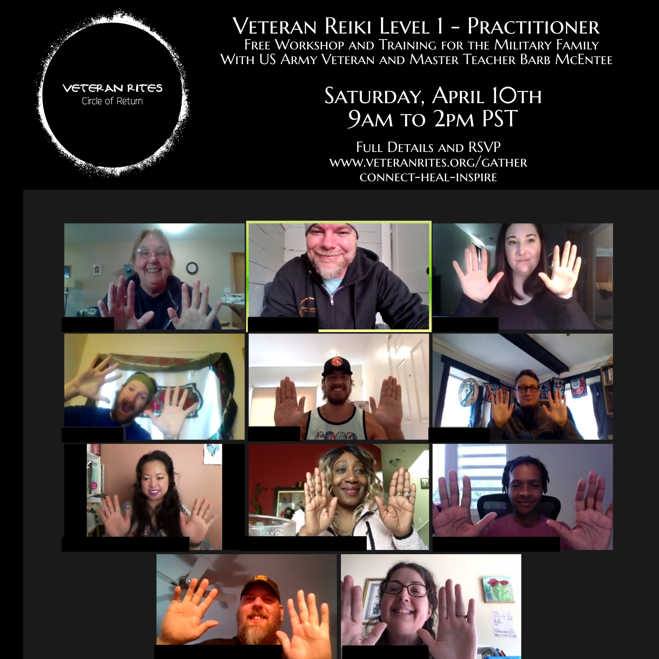 Reiki Level 1 - Free Workshop and Training for the Military Family