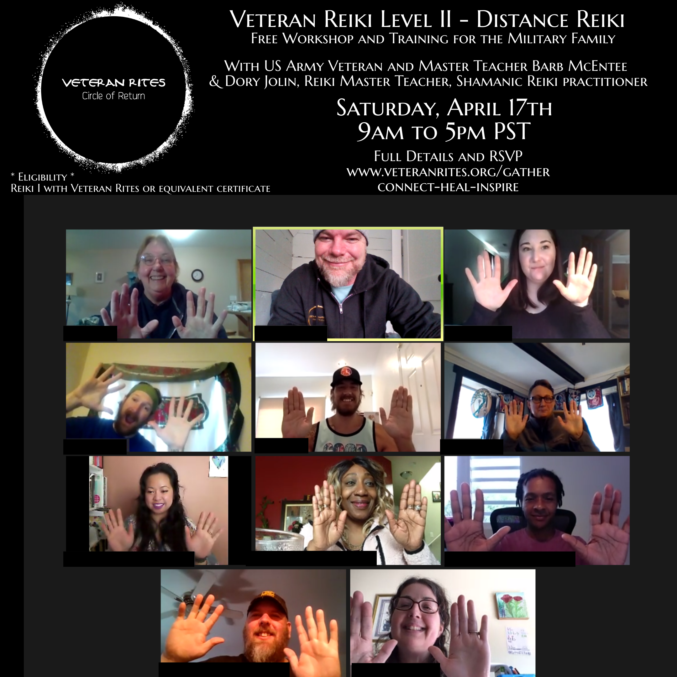 Reiki Level II -  Distance Reiki - Free Workshop and Training for the Military Family