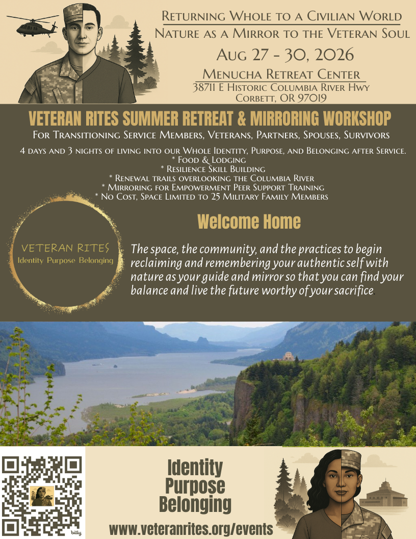 Returning Whole in a Civilian World: Summer Retreat & Mirroring Workshop