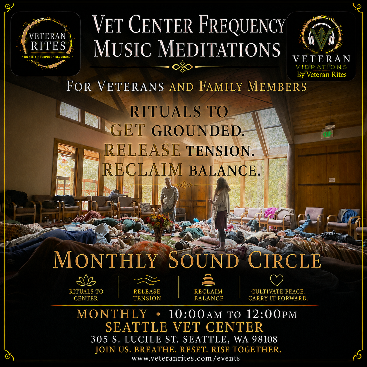 Veteran Vibrations Frequency Music Meditation at the Seattle Vet Center