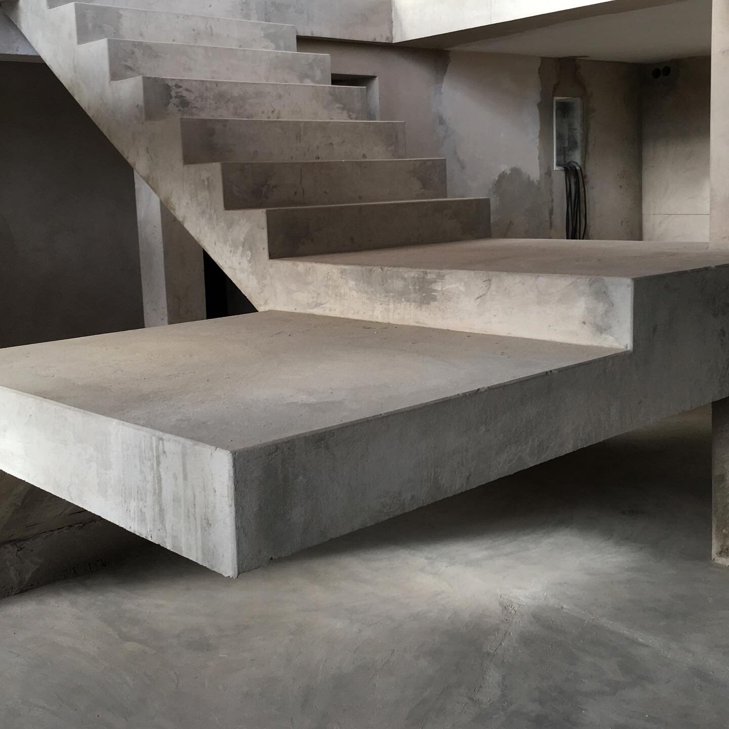 Floating concrete staircase from another angle...