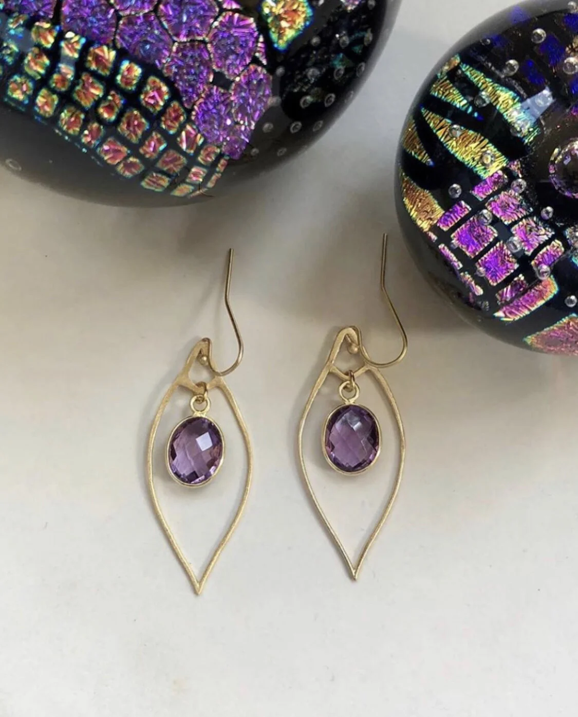 Amethyst Faceted Teardrop in Gold Vermeil
