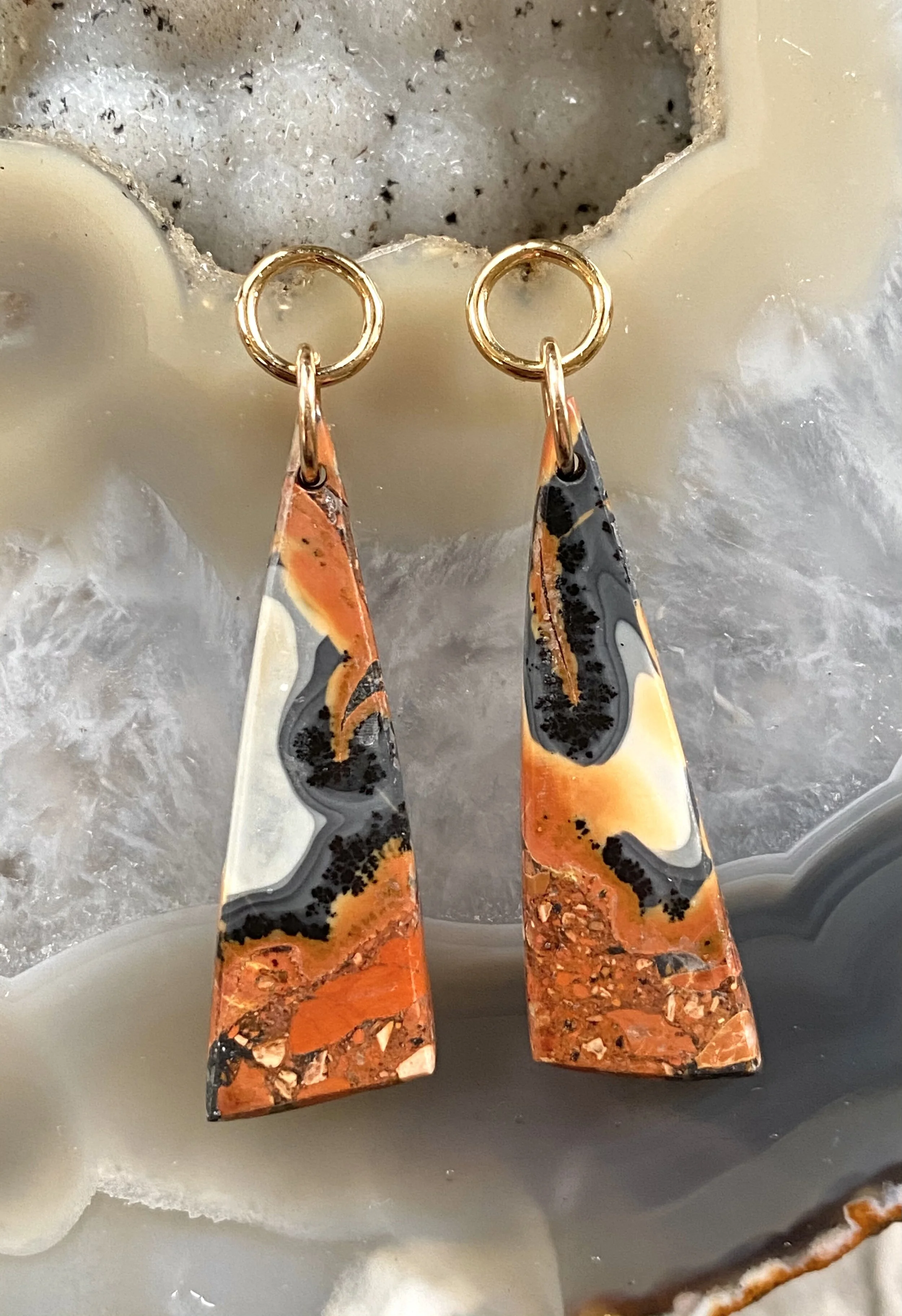 Malingano Jasper on Gold Filled Posts