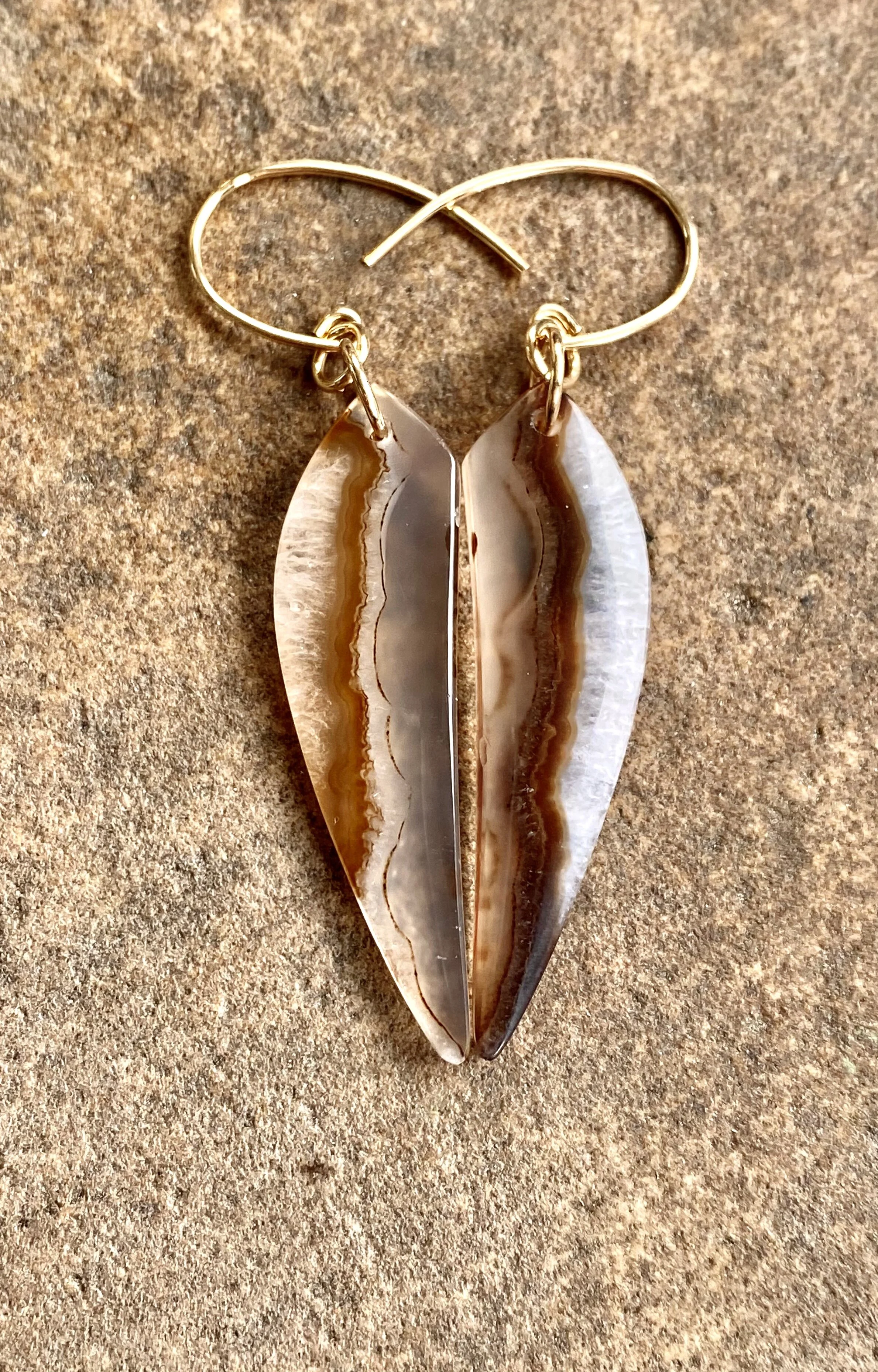 Banded Agate Earrings