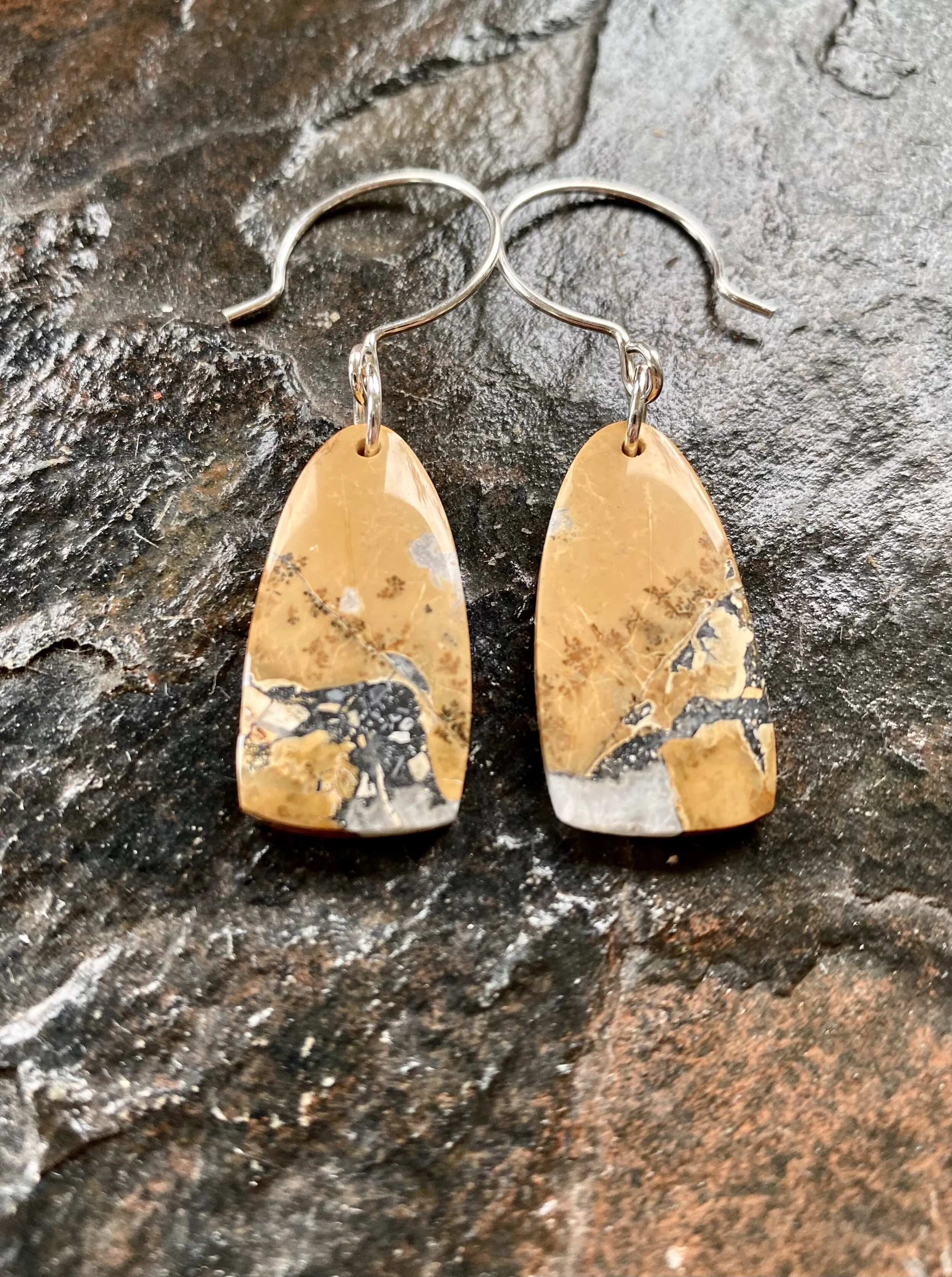 Malingano Jasper Earrings on Sterling Silver