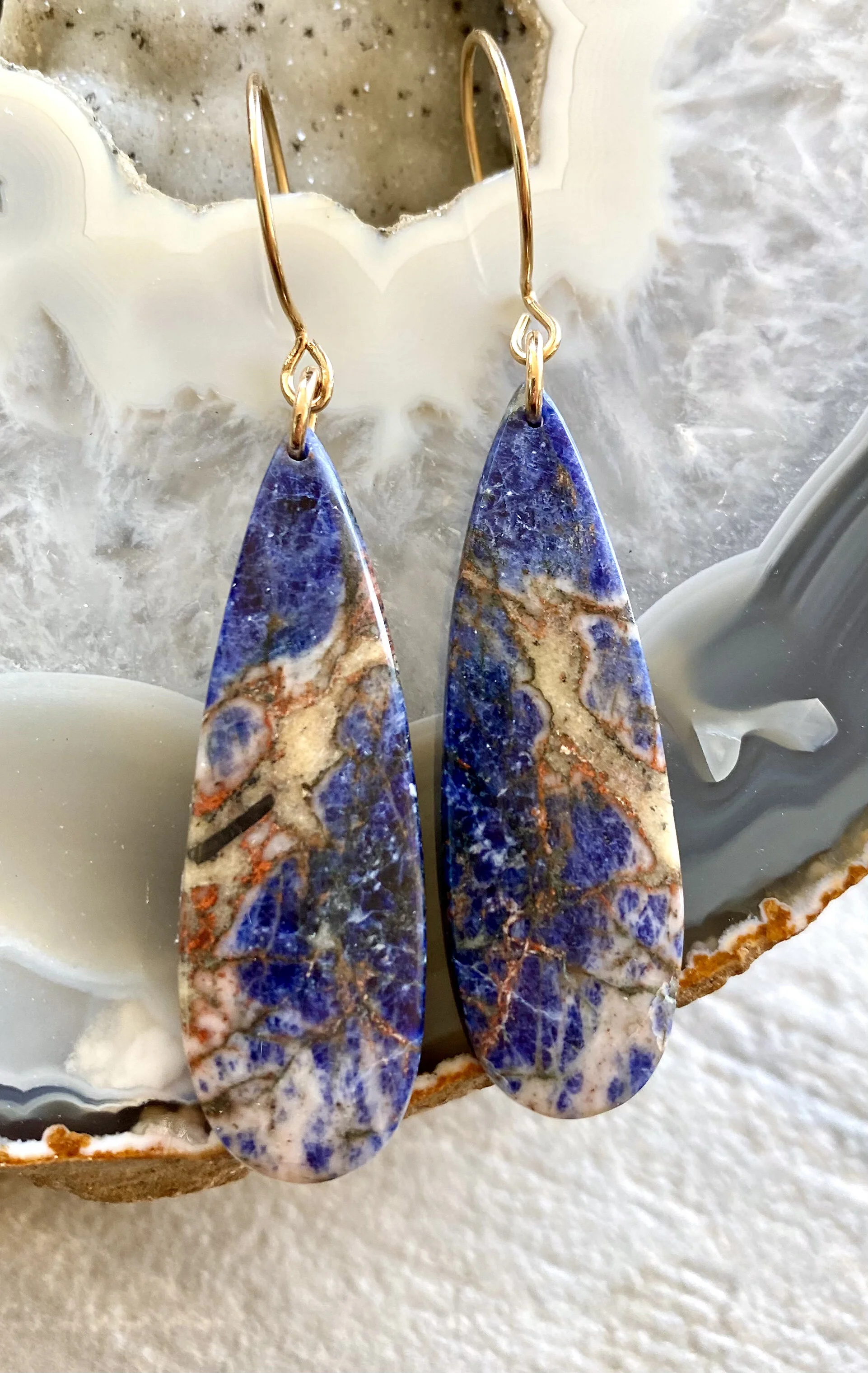 Sodalite Teardrop Earrings