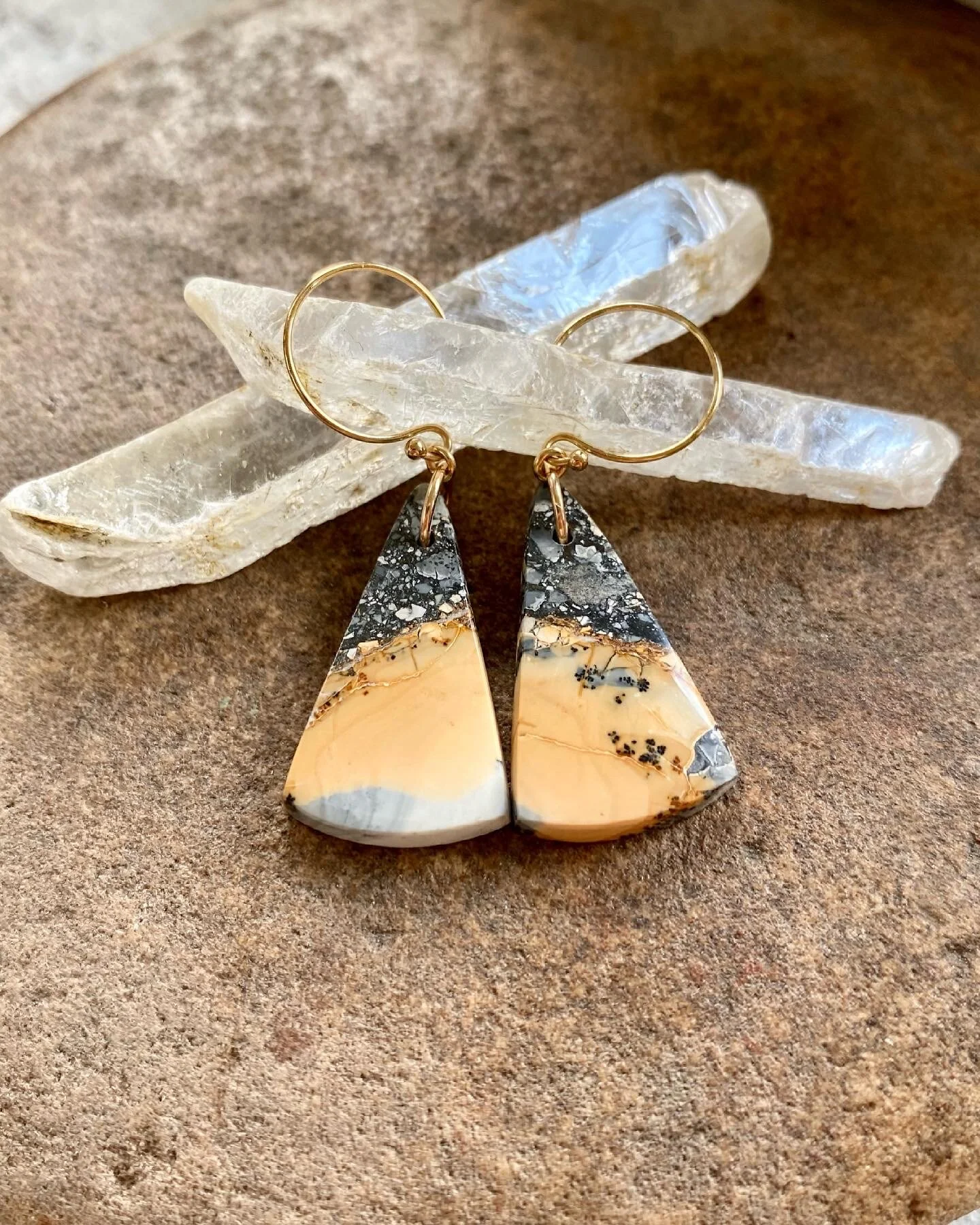 Malingano Jasper Triangle Earrings