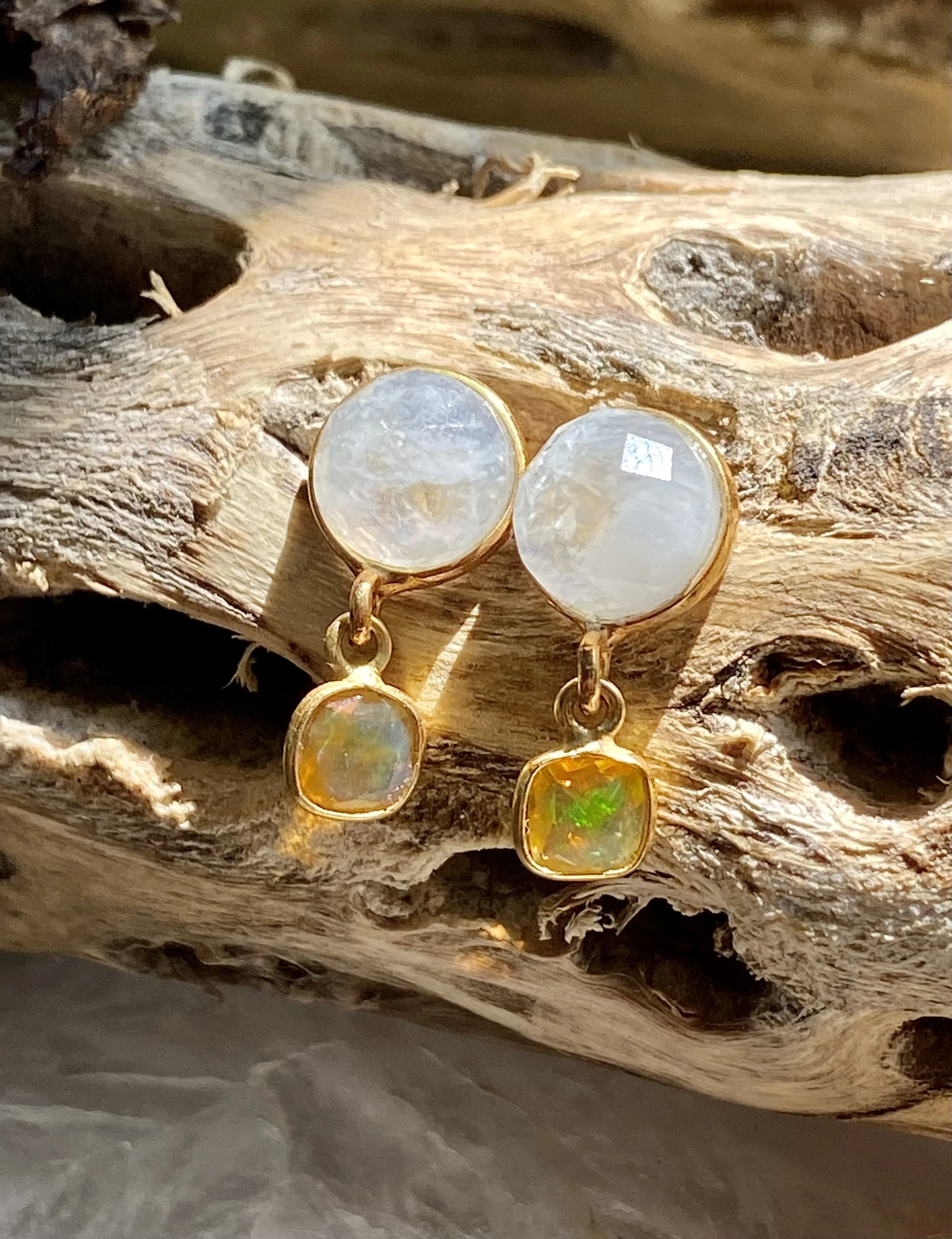 Moonstone and Ethiopian Opal Posts