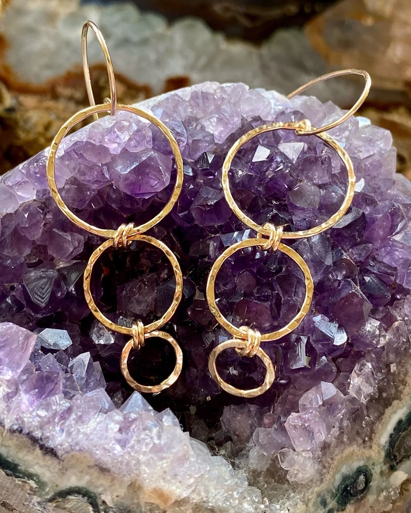 Triple Gold Hoops