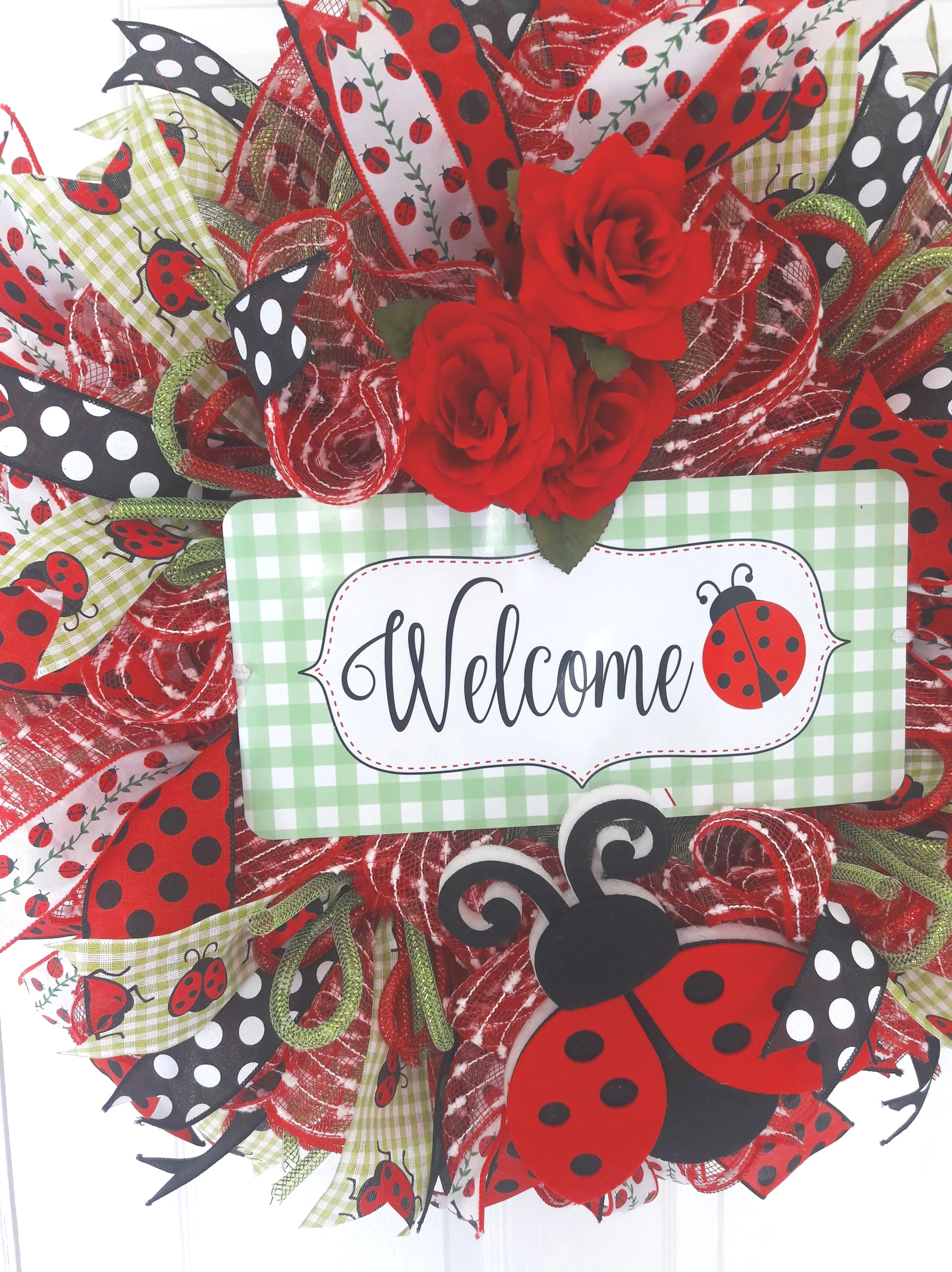 LadyBug Inspired Wreath